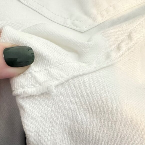 The Limited Cropped White Mid-Rise Denim Jeans Size 4 - Picture 5 of 5